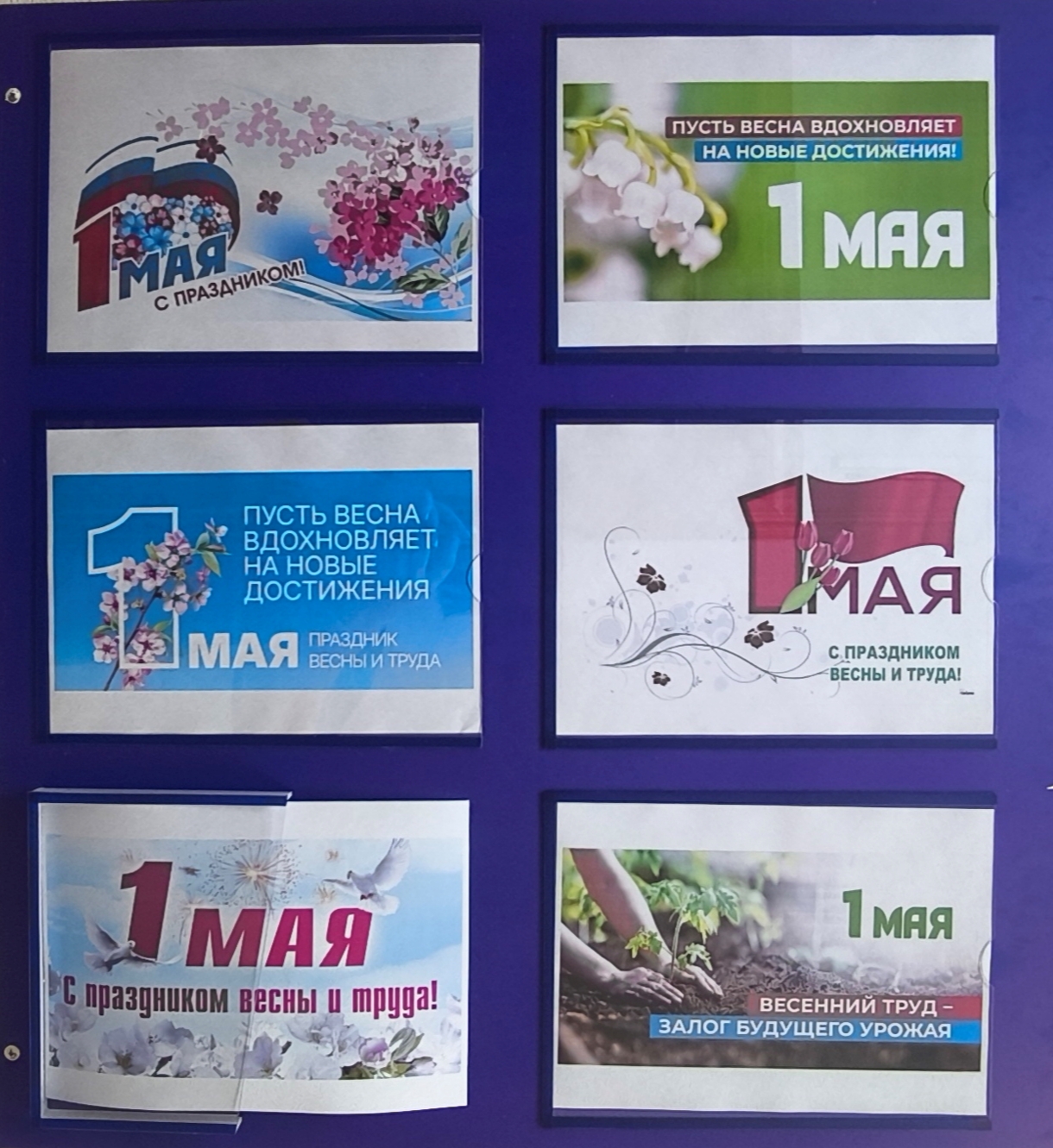 Сотрудники Камчатской дирекции оформили праздничный стенд к Празднику Весны и Труда